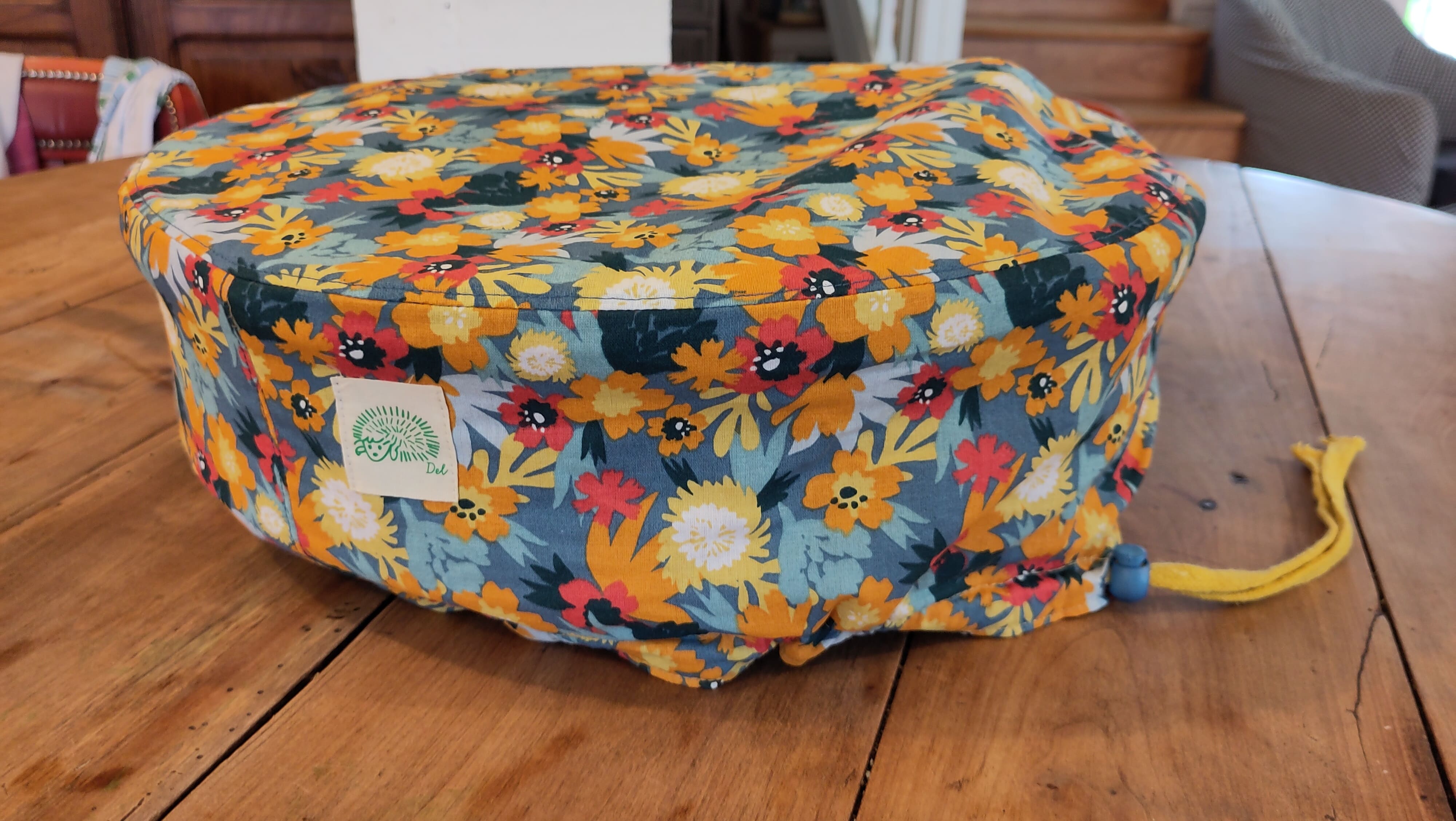 Joanet Housse de billig avec un motifs à fleur orange et rouge