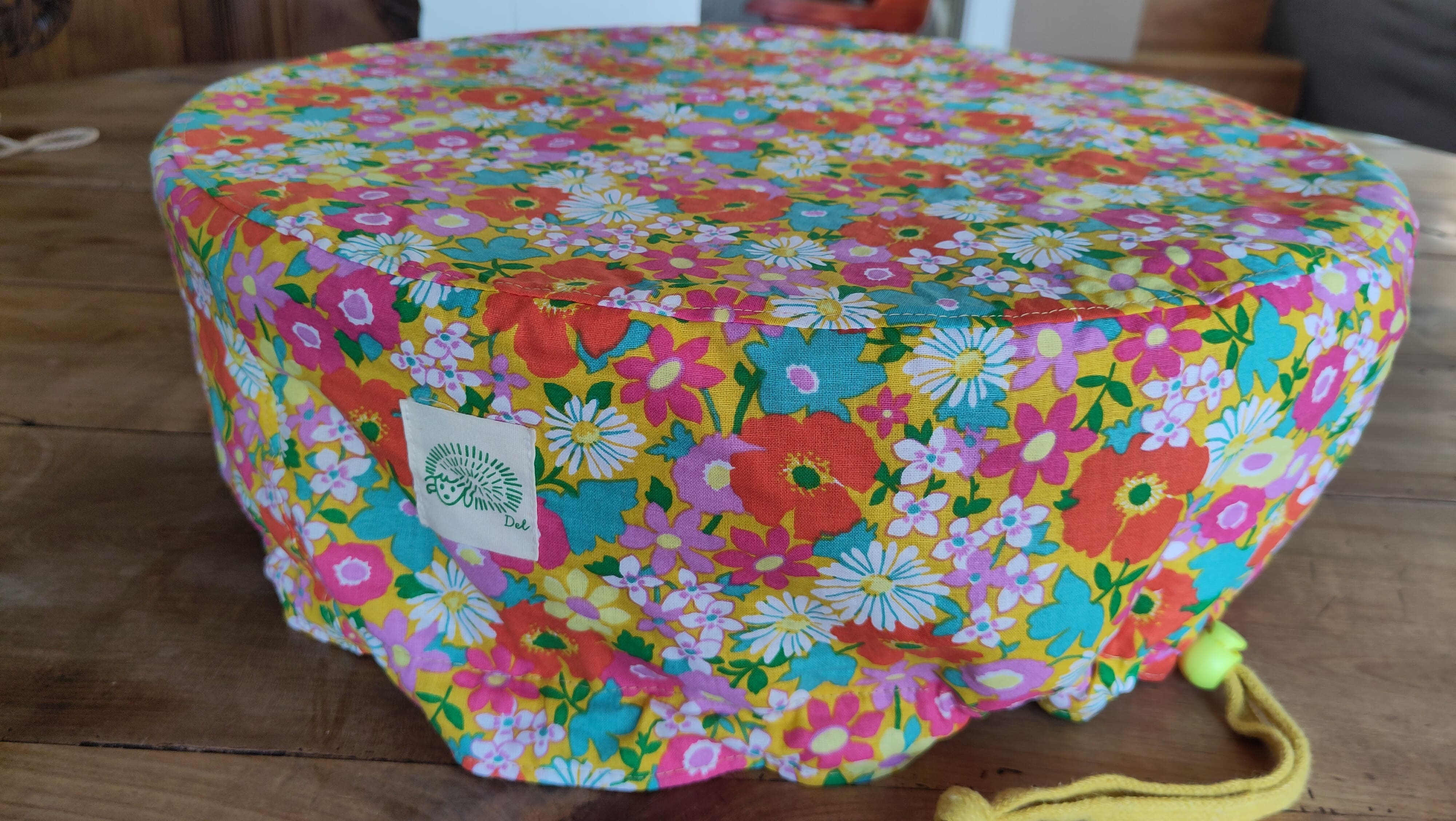 Paco Housse de billig avec un motif de fleur printanière sur fond jaune