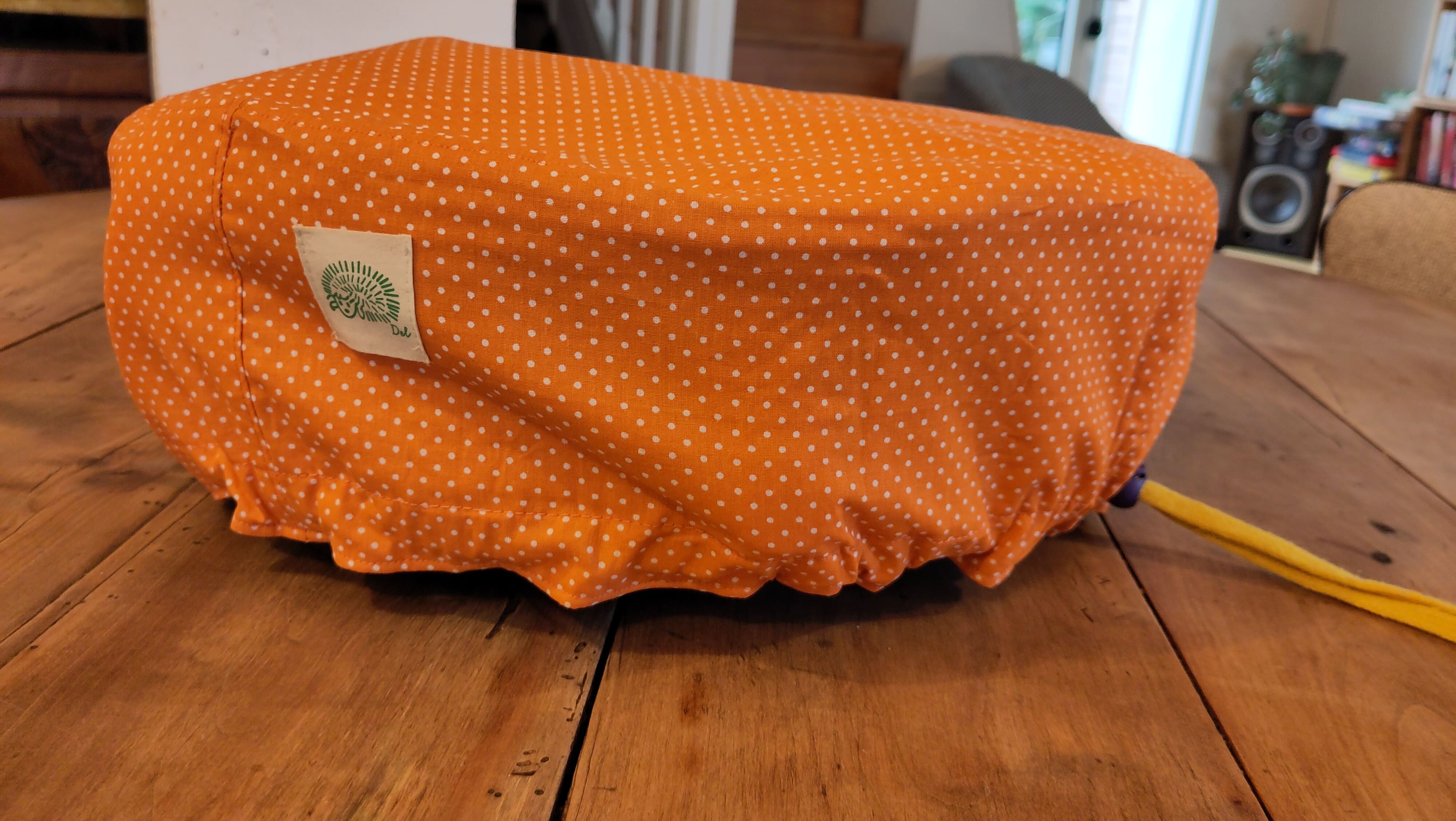 Punti Housse de billig orange avec des points blanc